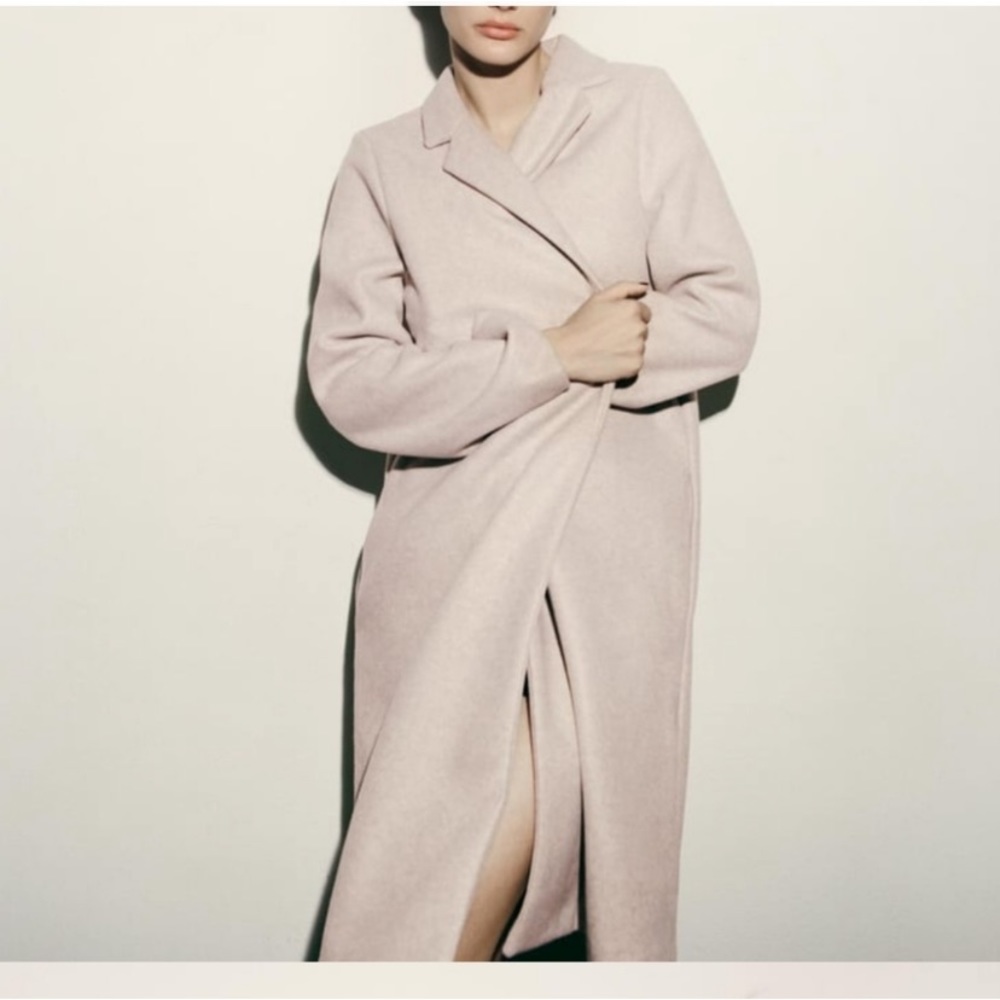 Zara Lapel Coat- Black Medium - Picture 5 of 7